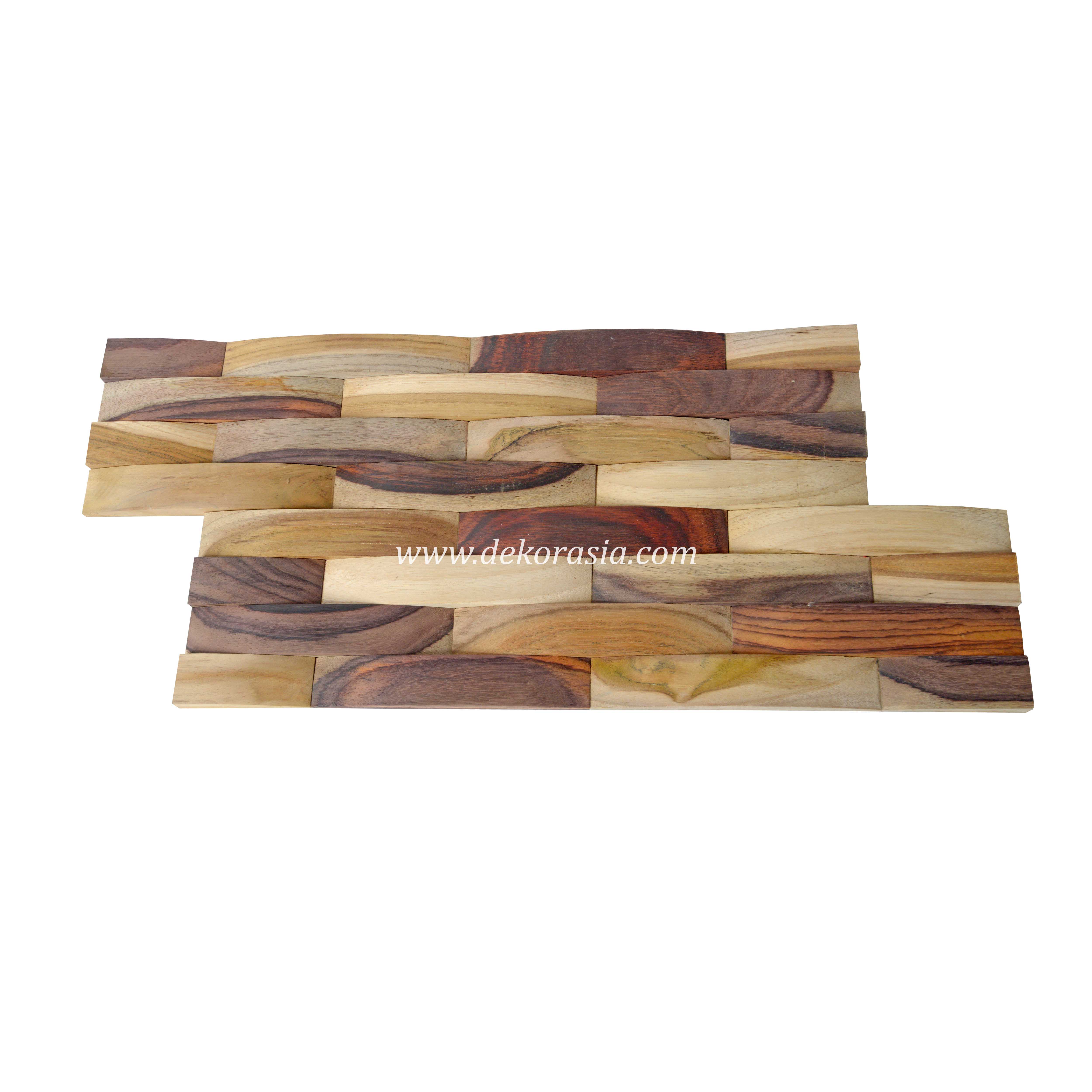 Wood Wall Cladding Wave Mix Young, Wall Cladding for Home Decoration